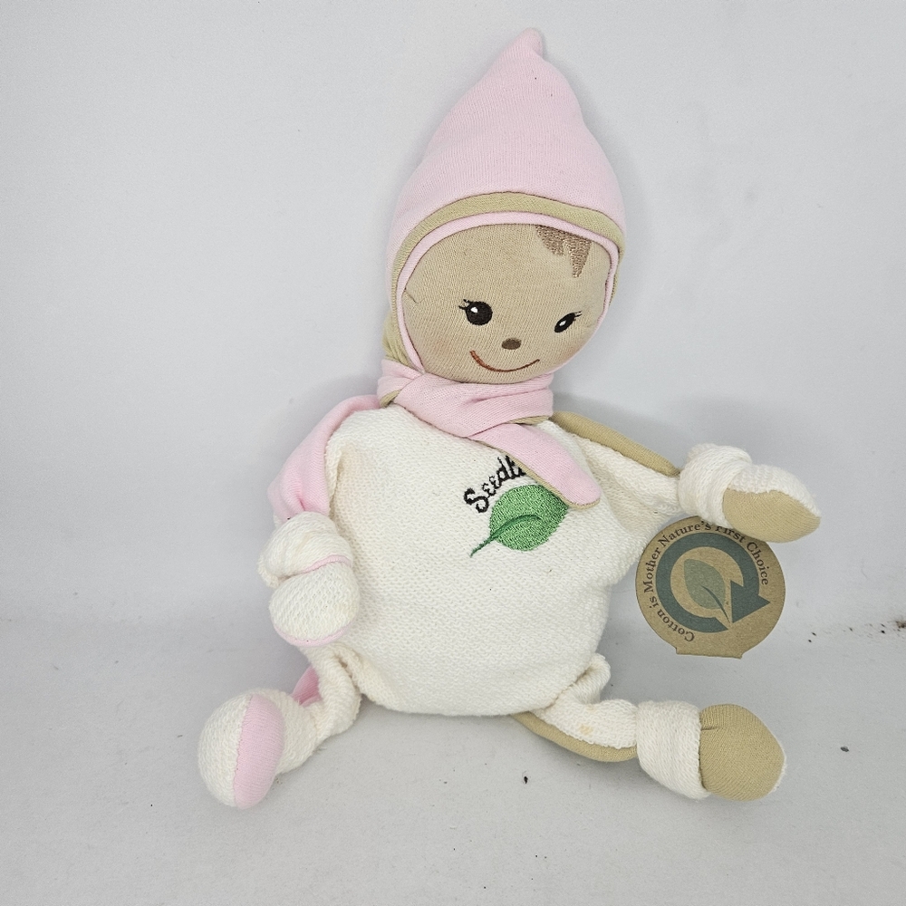 Ivy Seedlings knotted security blanket Pink Girl With Stain Goldberger Used . 